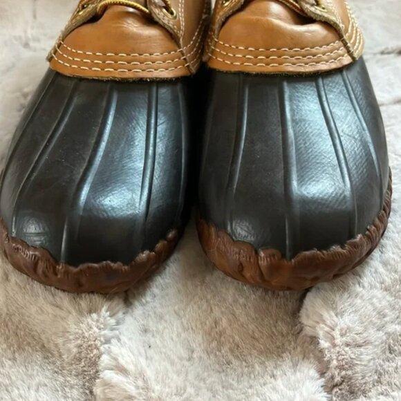 Vintage LL Bean Original Maine Hunting Shoe Leather Duck 3 Hole USA - Picture 5 of 11